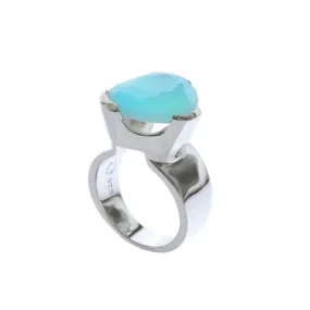 ORIGINAL TRI CUT GEMSTONE RING - AQUAMARINE