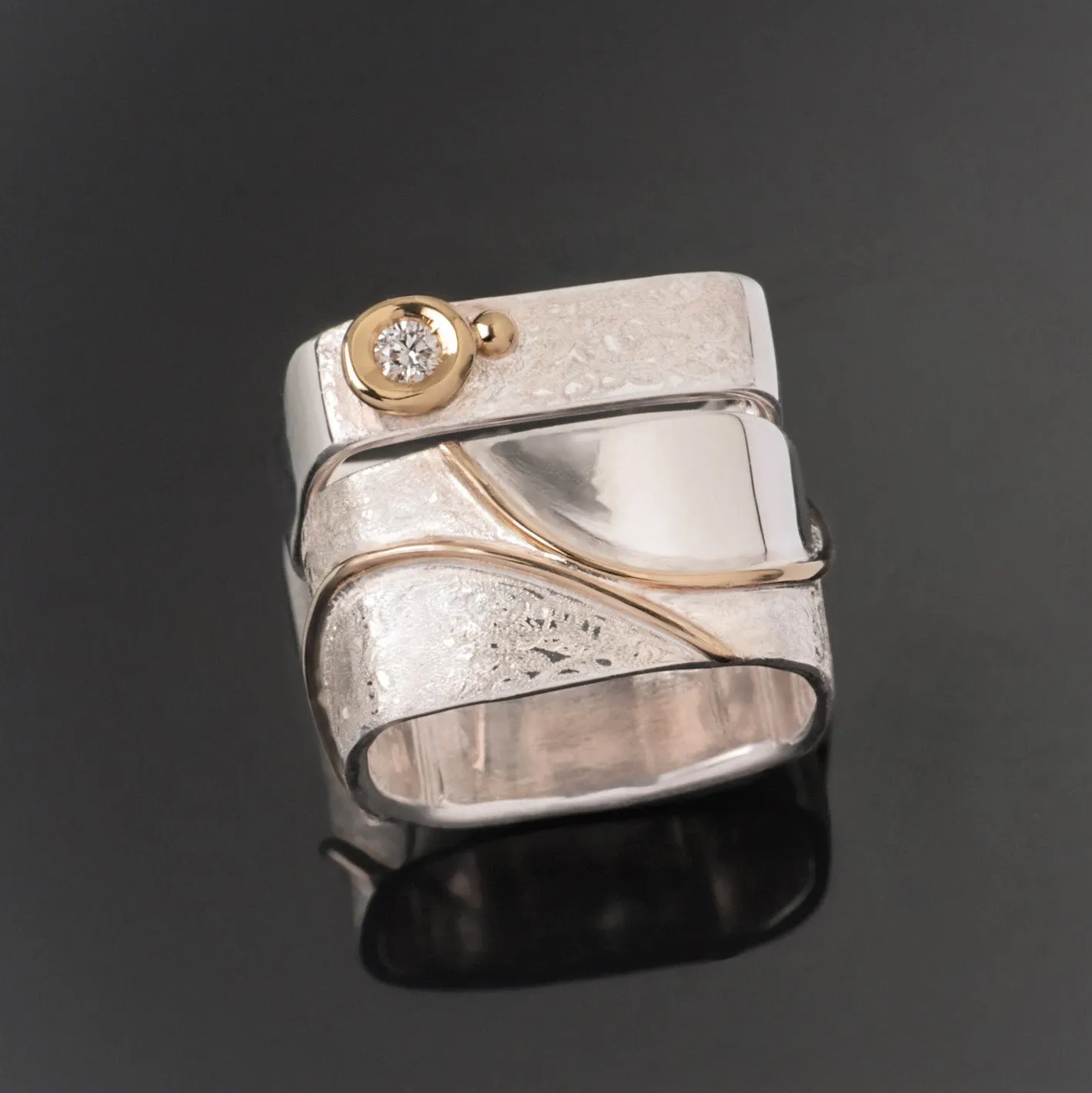 Pearl Aquamarine and Diamond Stackers