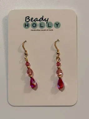 Pink Crystal Earrings