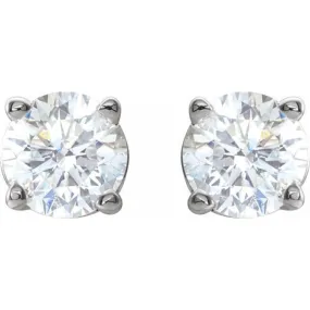 Platinum 1/2 CTW Natural Diamond Stud Earrings