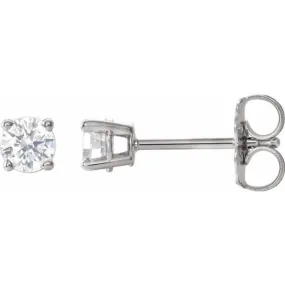 Platinum 1/3 CTW Natural Diamond Stud Earrings