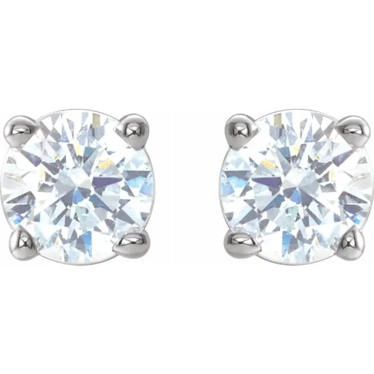 Platinum 1/3 CTW Natural Diamond Stud Earrings