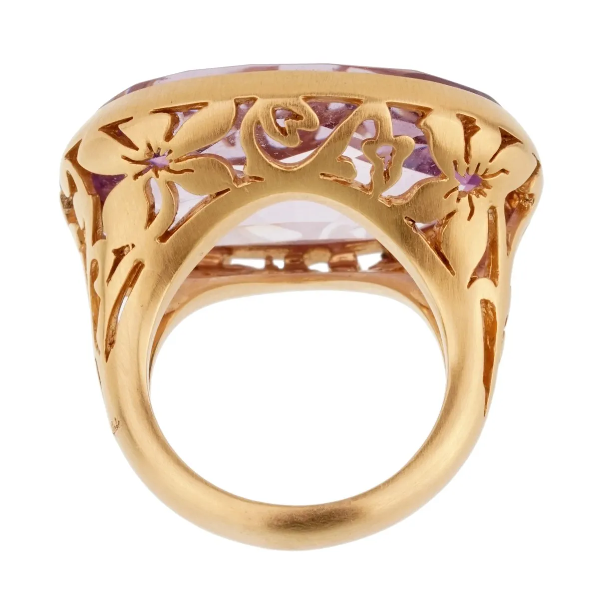 Pomellato 10 Carat Amethyst Cocktail Rose Gold Ring Sz 7