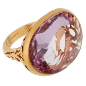 Pomellato 10ct Amethyst Cocktail Rose Gold Ring Sz 5 1/2