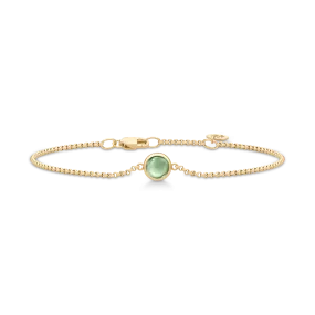 Primini Gold Plated Bracelet w. Green Amethyst