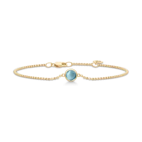 Primini Gold Plated Bracelet w. Ice Blue Crystal