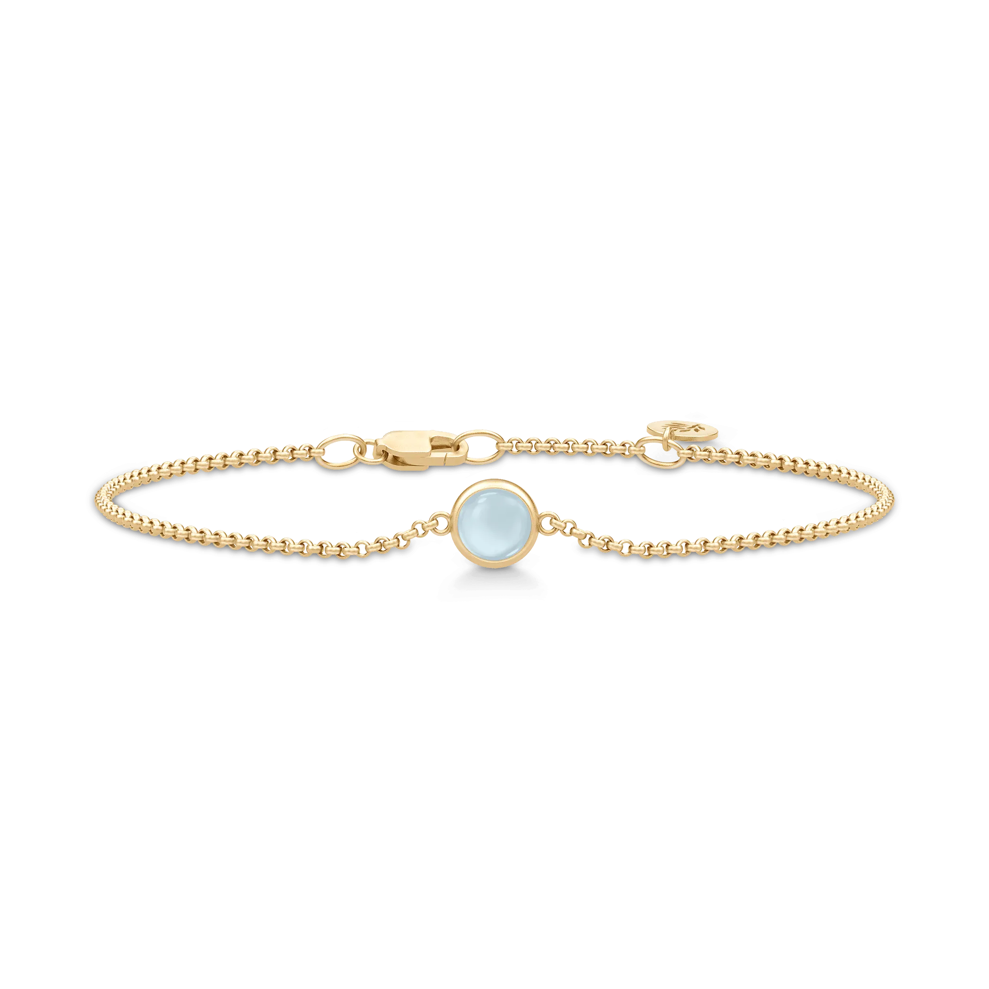 Primini Gold Plated Bracelet w. Milky Aqua Crystal