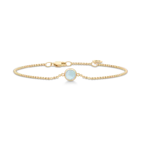 Primini Gold Plated Bracelet w. Milky Aqua Crystal