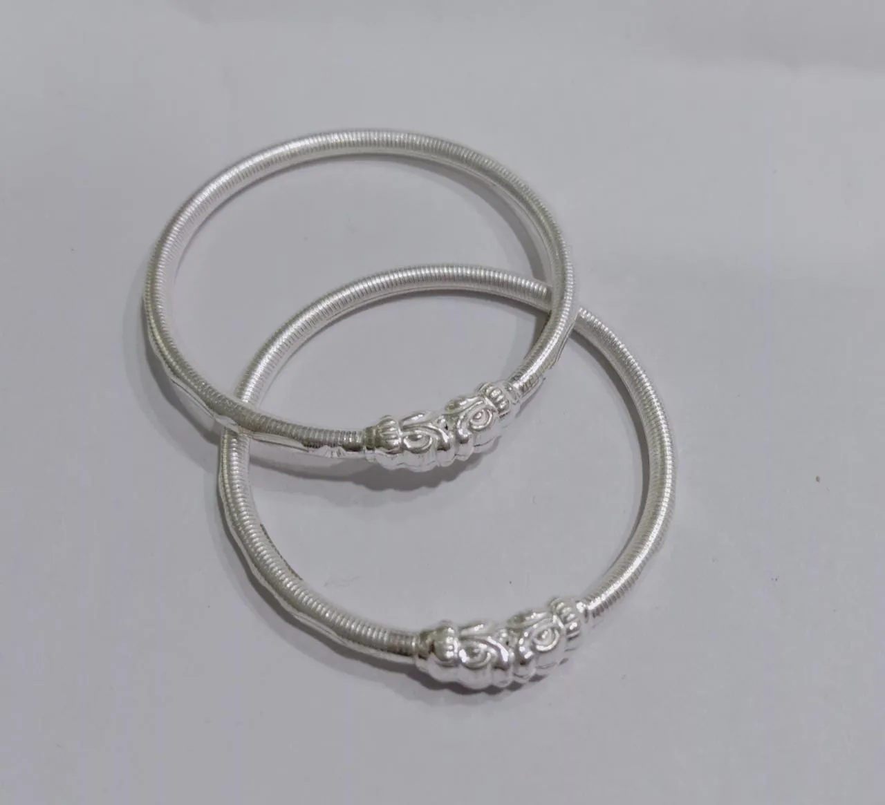 Pushker Badri Sarraf Plain Silver Kada