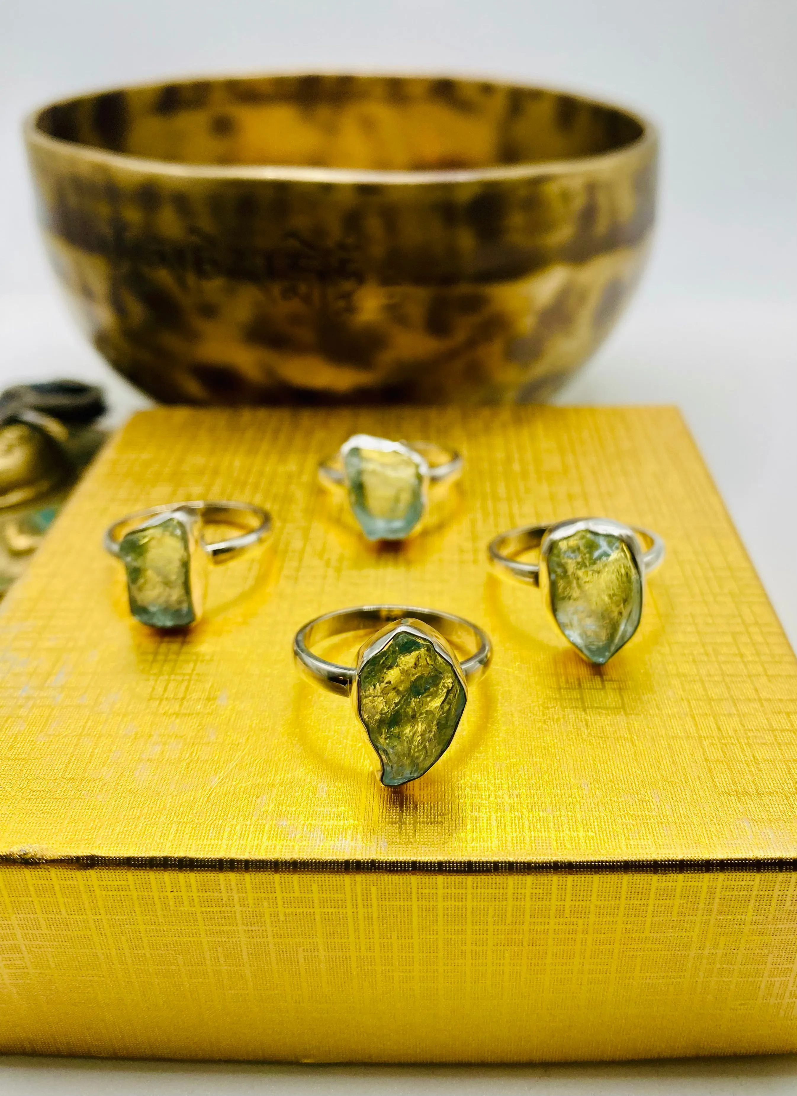 Raw Aquamarine Rings