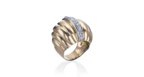Retro Gold & Diamond Ring
