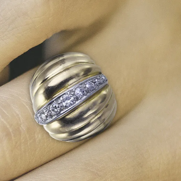 Retro Gold & Diamond Ring