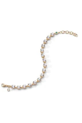 Rock Crystal Diamond Tennis Bracelet