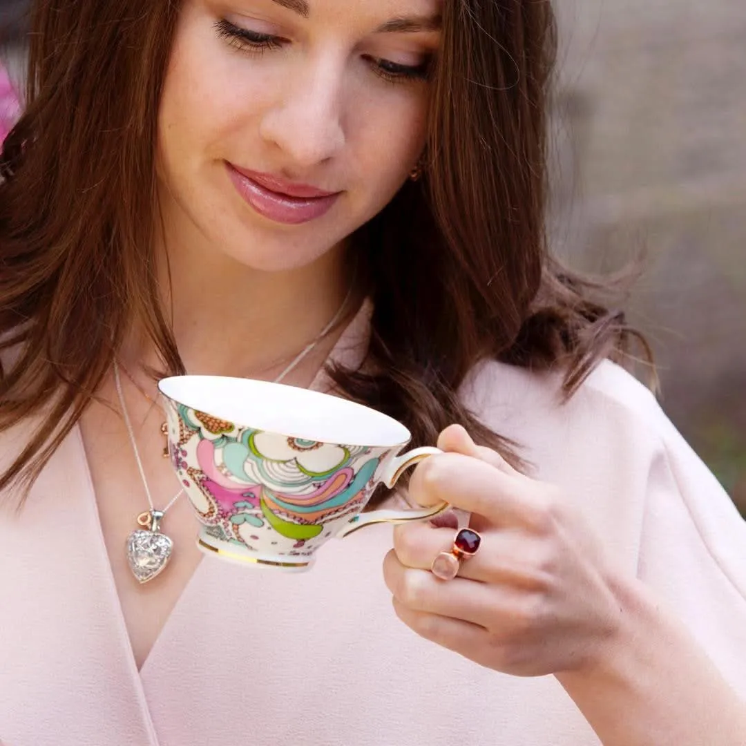 Rose Quartz Cocktail Ring | Rose Gold