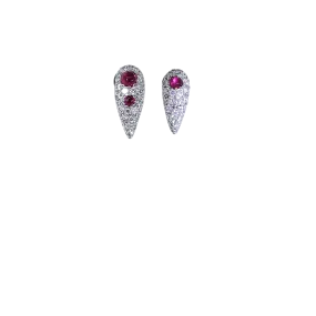 Ruby And Diamond Spectrum Earrings