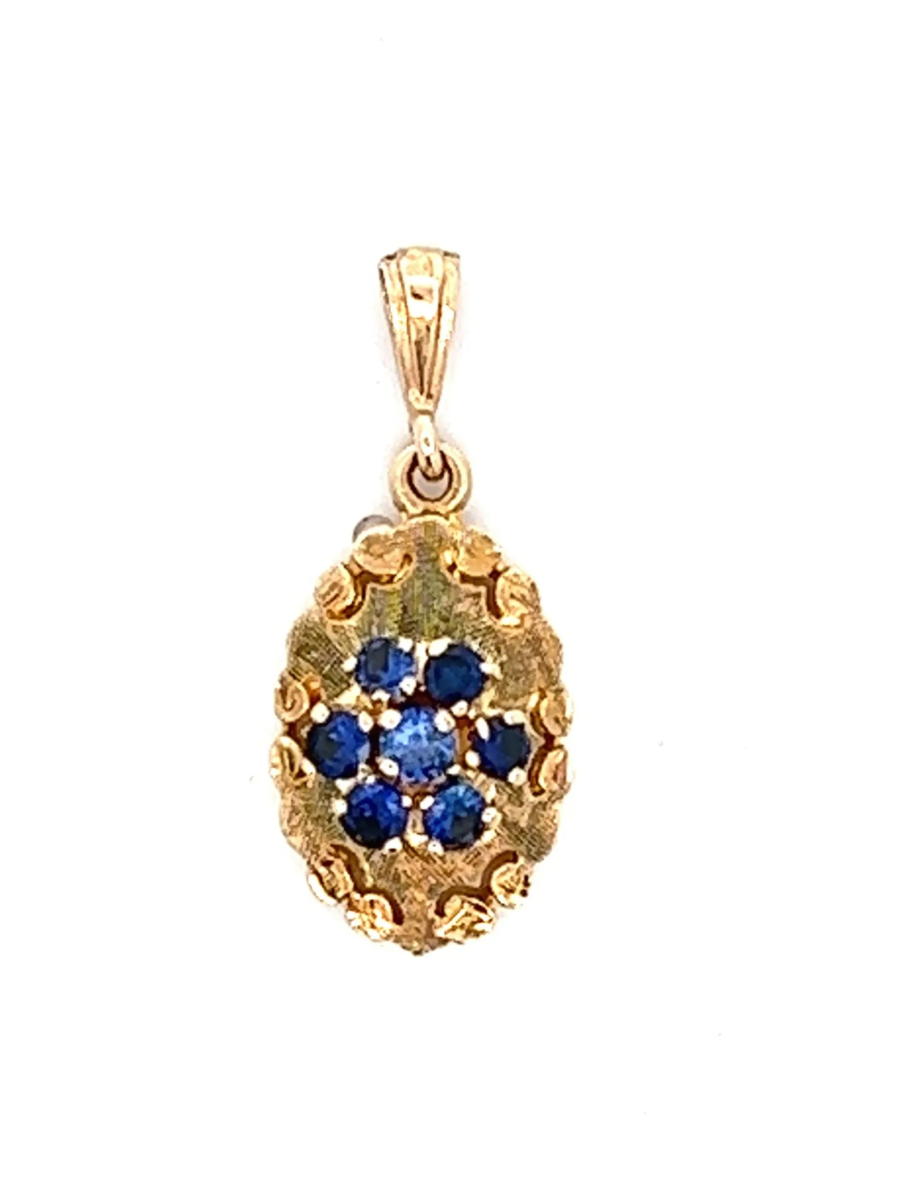 Sapphire 9ct Yellow Gold Pendant