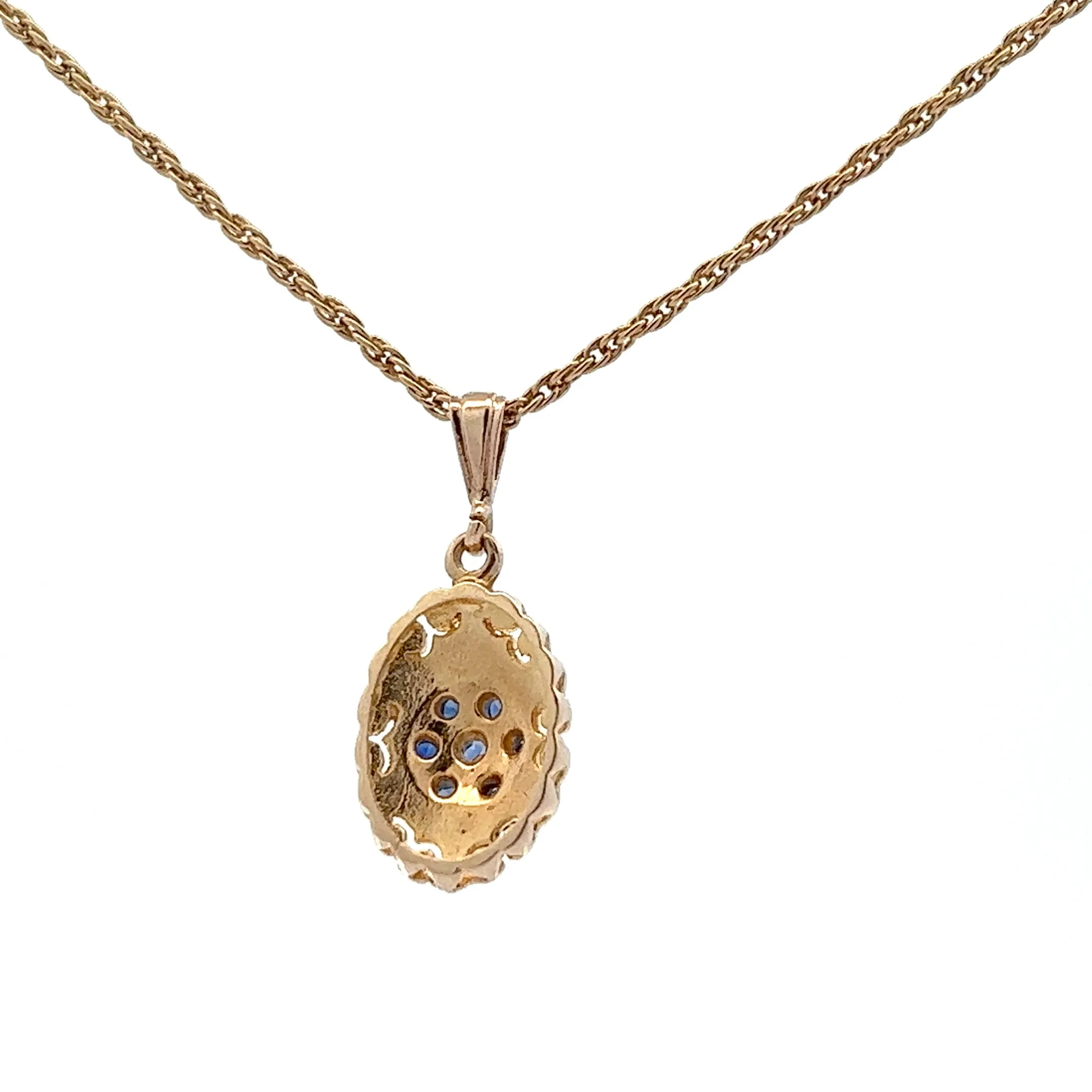 Sapphire 9ct Yellow Gold Pendant