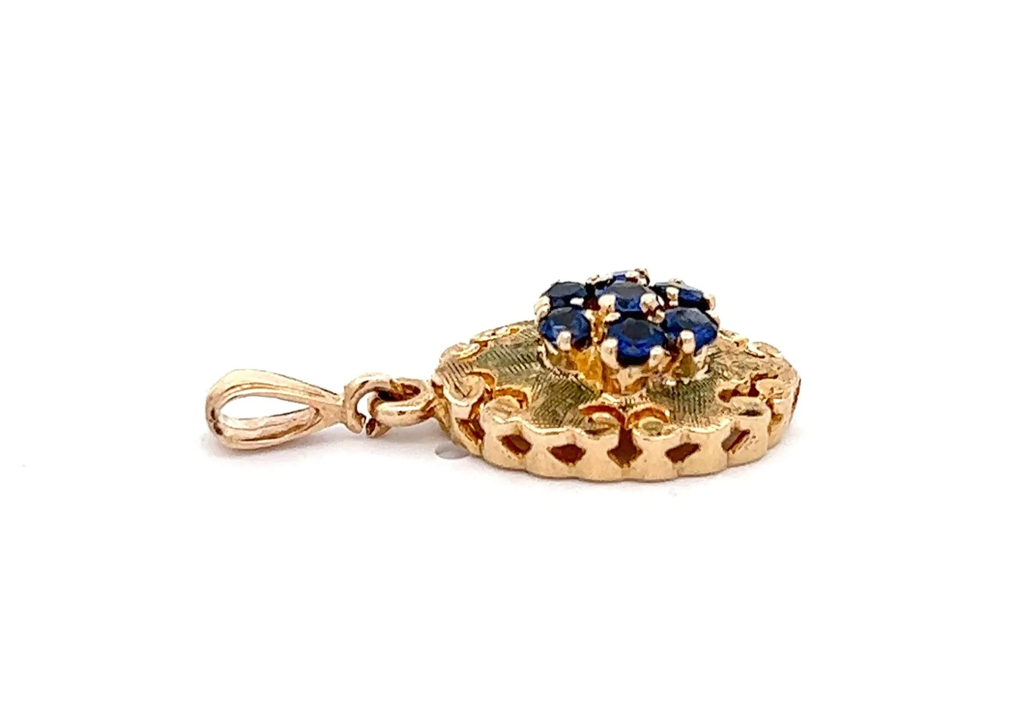 Sapphire 9ct Yellow Gold Pendant