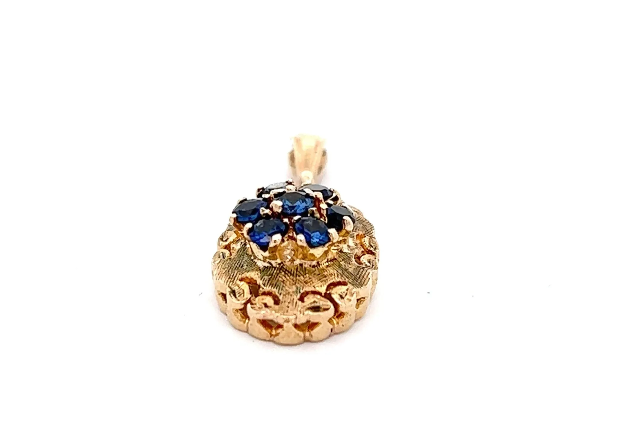 Sapphire 9ct Yellow Gold Pendant