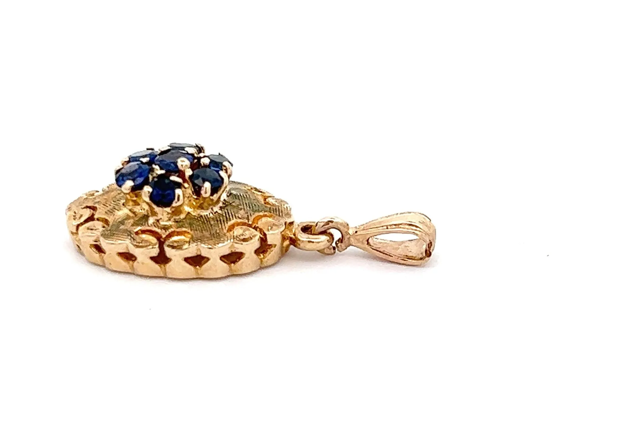 Sapphire 9ct Yellow Gold Pendant
