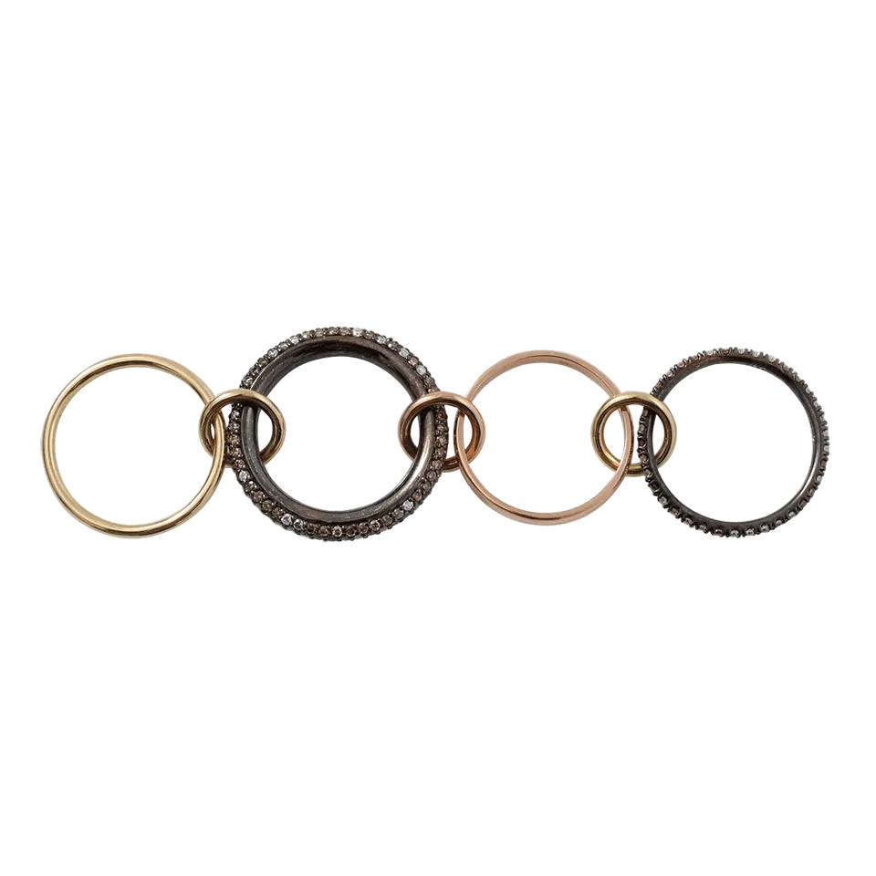 Scorpio Four Link Diamond Rings