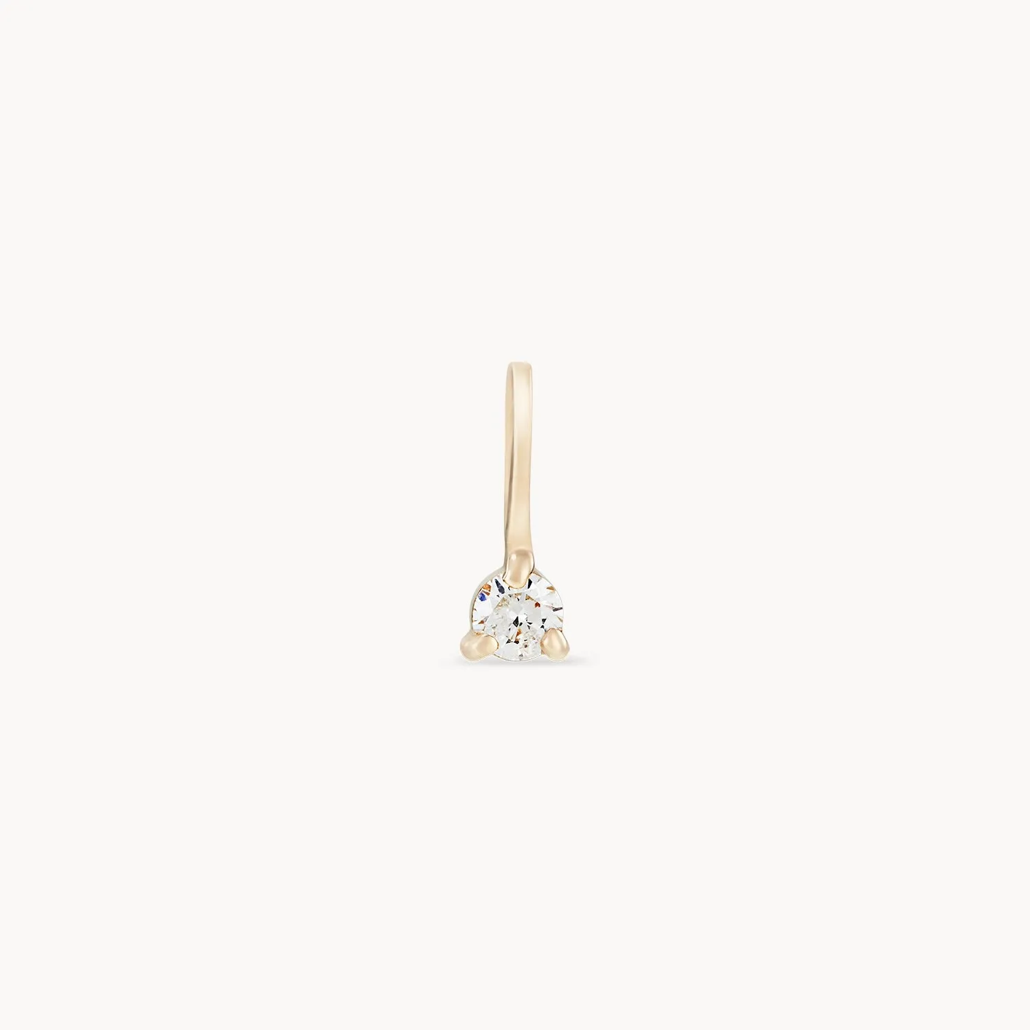 serendipity april birthstone charm - 10k yellow gold charm, diamond