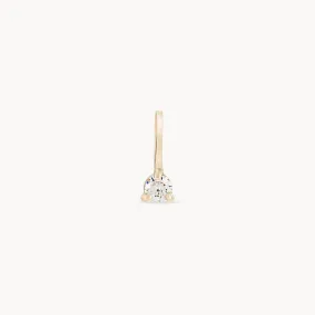 serendipity april birthstone charm - 10k yellow gold charm, diamond