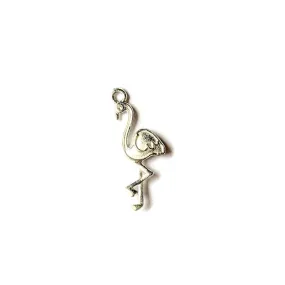 Silver Flamingo Charm III