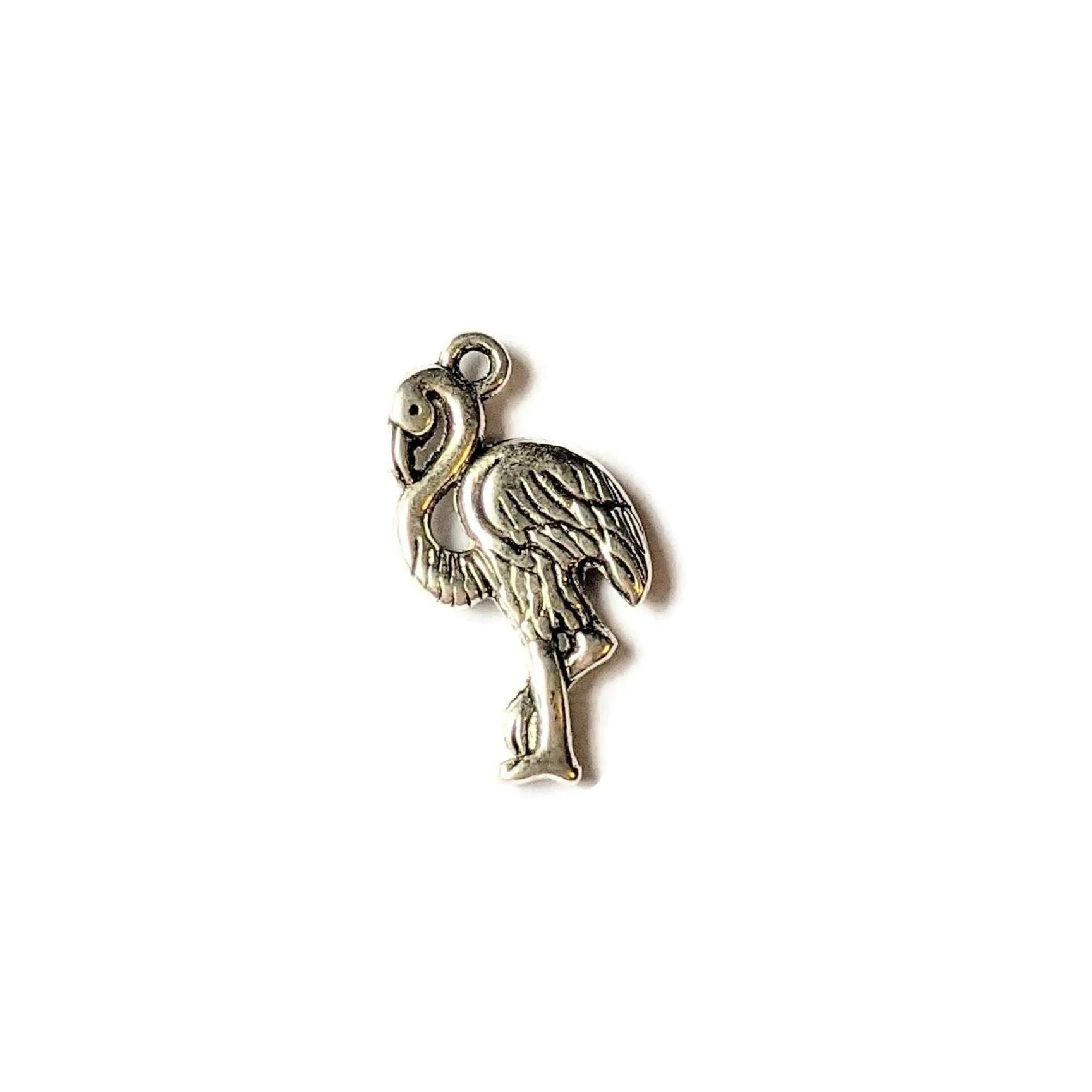 Silver Flamingo Charm