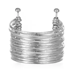 Silver Large Bangle Bracelet Cuff - Something Special