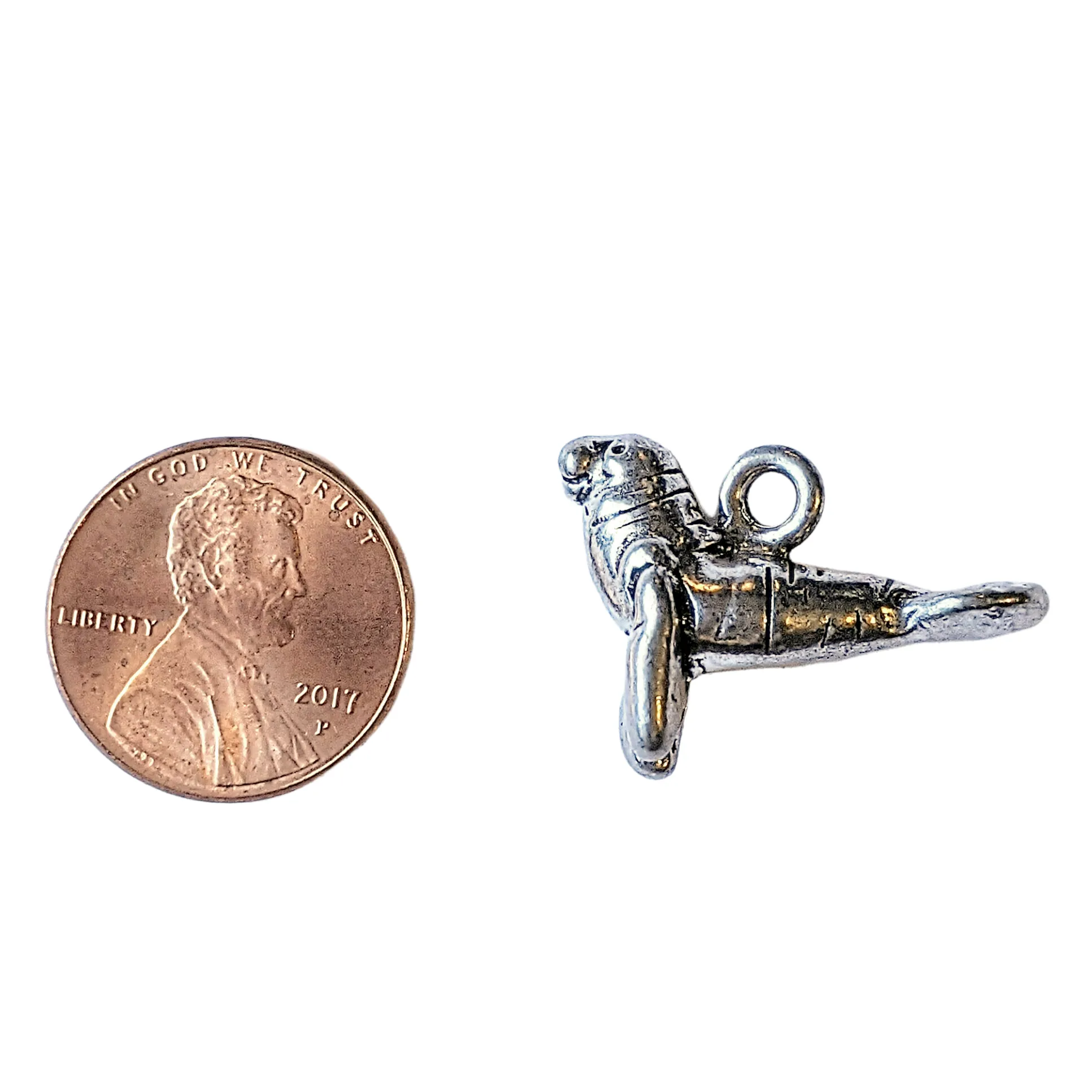 Silver Large Manatee Pendant