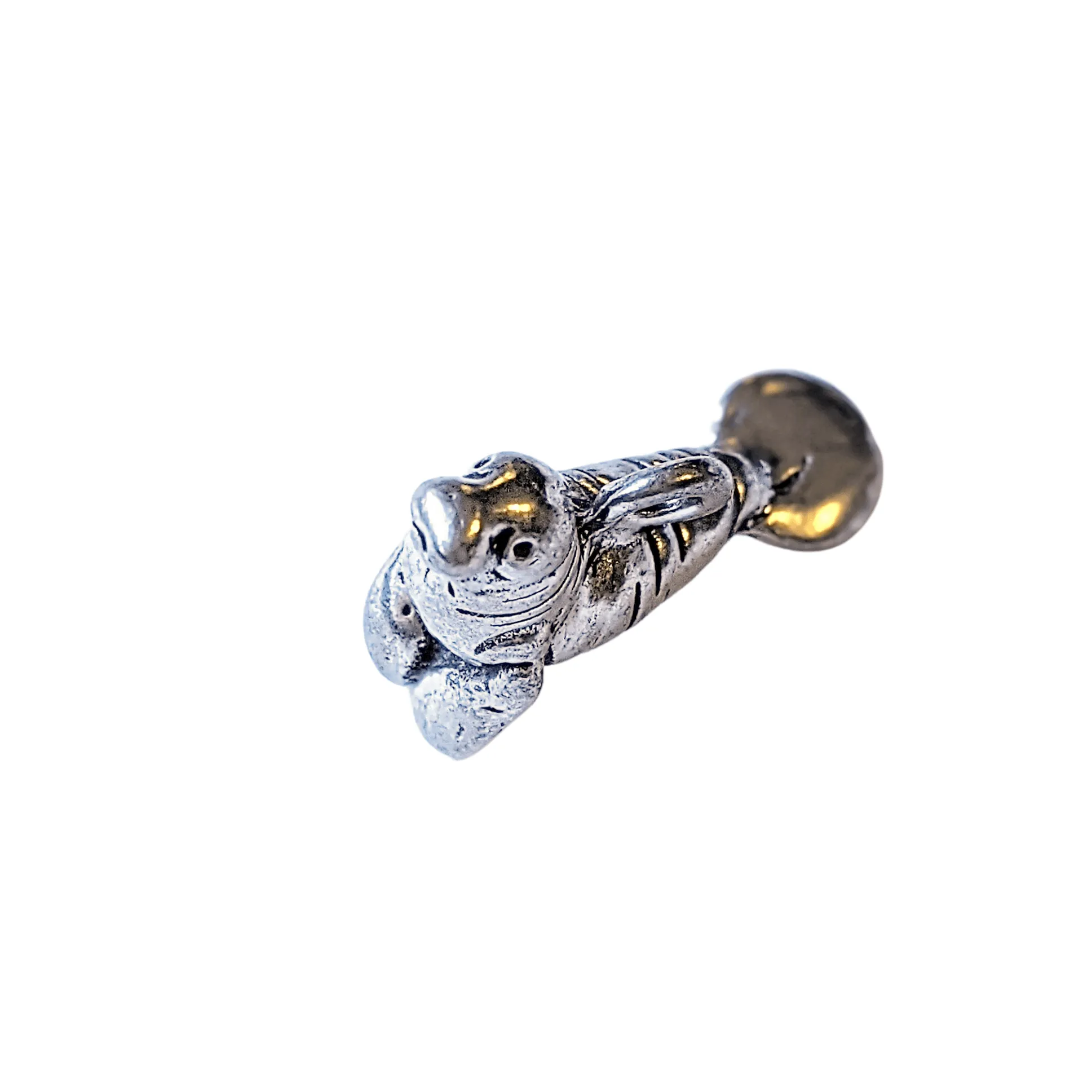 Silver Large Manatee Pendant