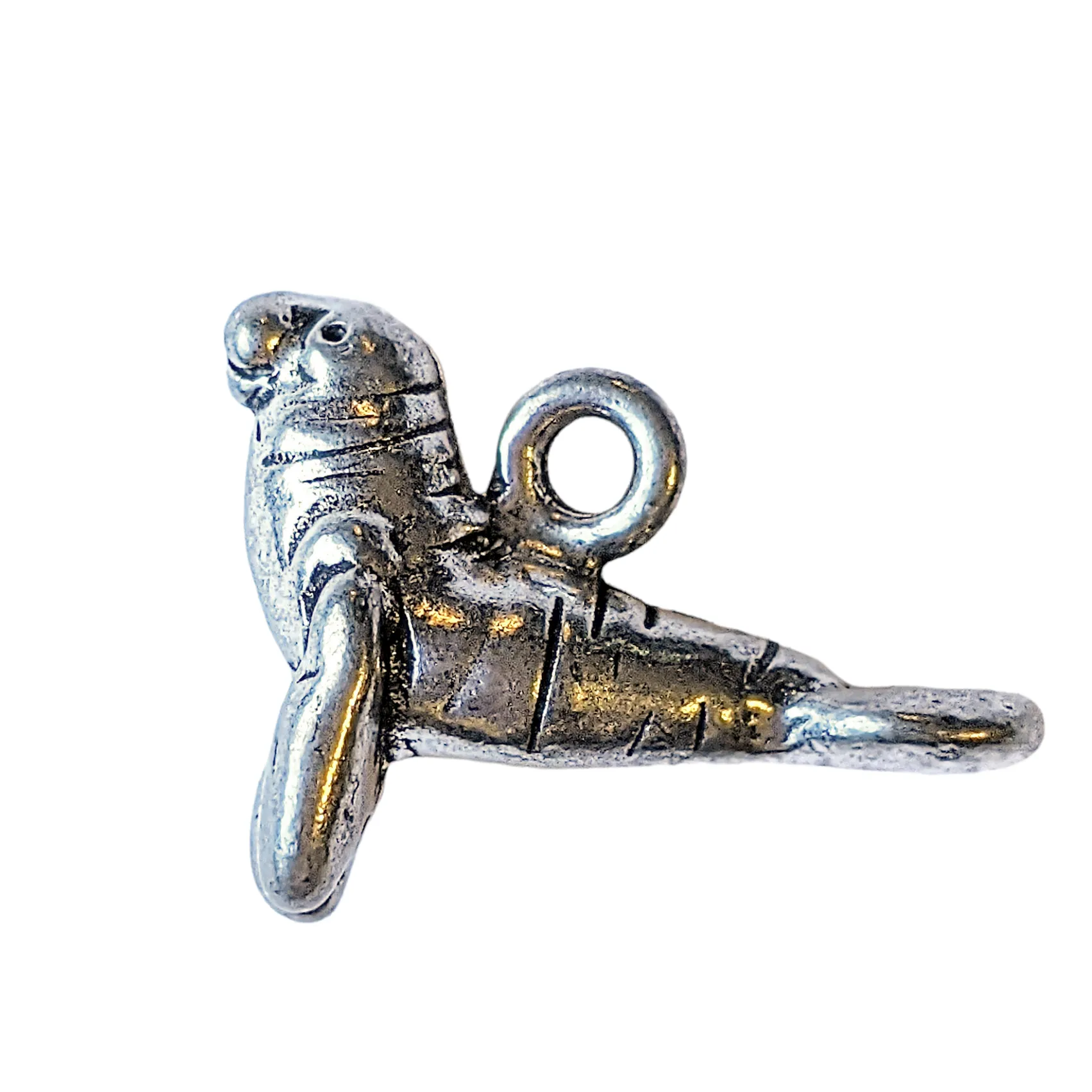 Silver Large Manatee Pendant