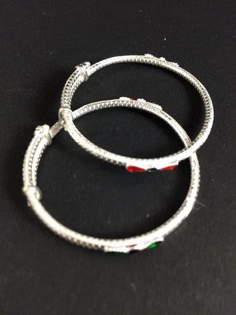 Silver Meenakari Bangle (0-4 yrs)