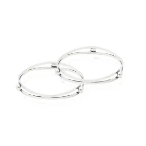Silver Radical White Gems Bangles