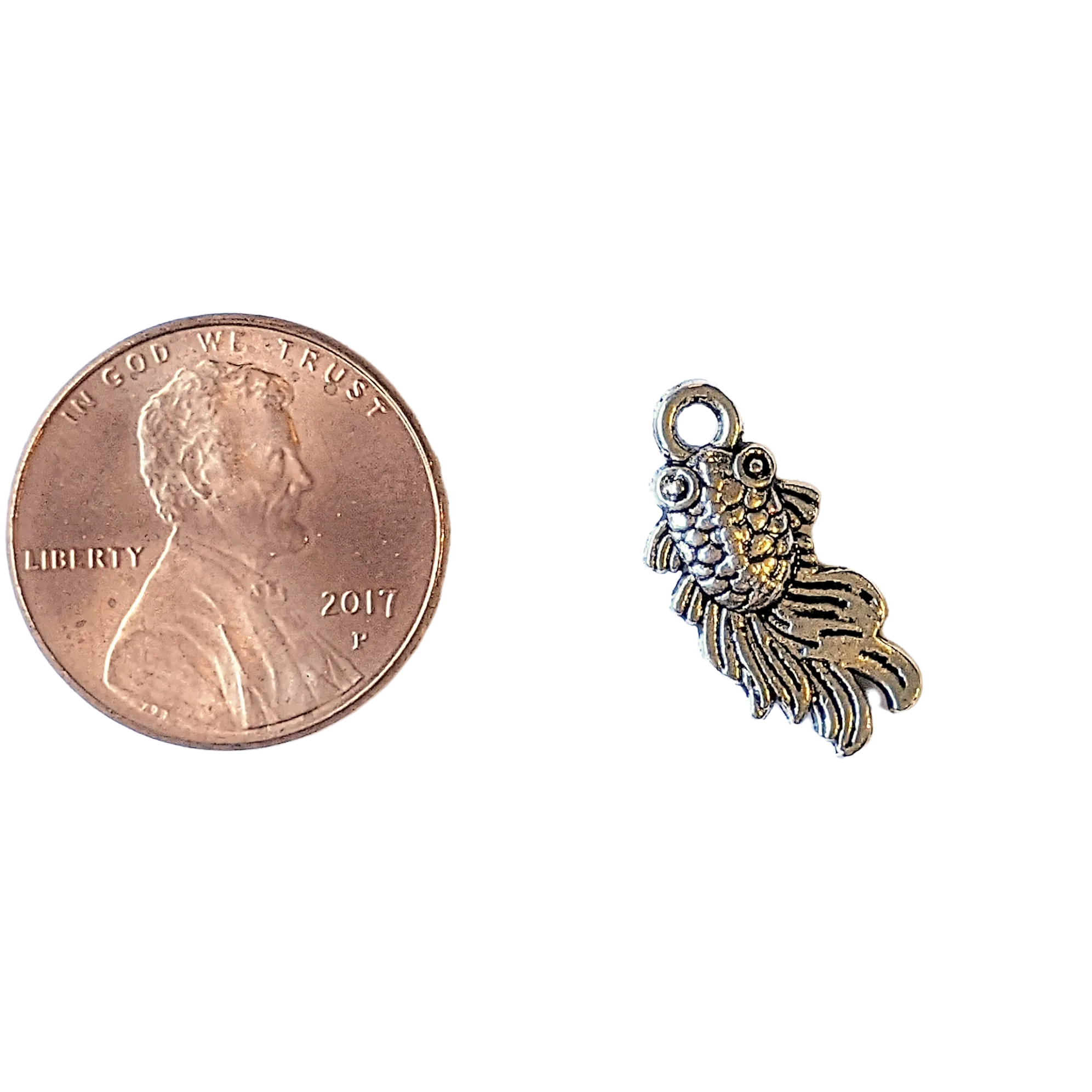 Silver Tiny Koi Fish Charm