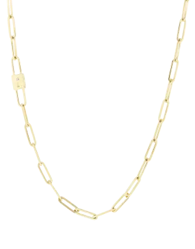 Single Strand Paperclip Chain Necklace