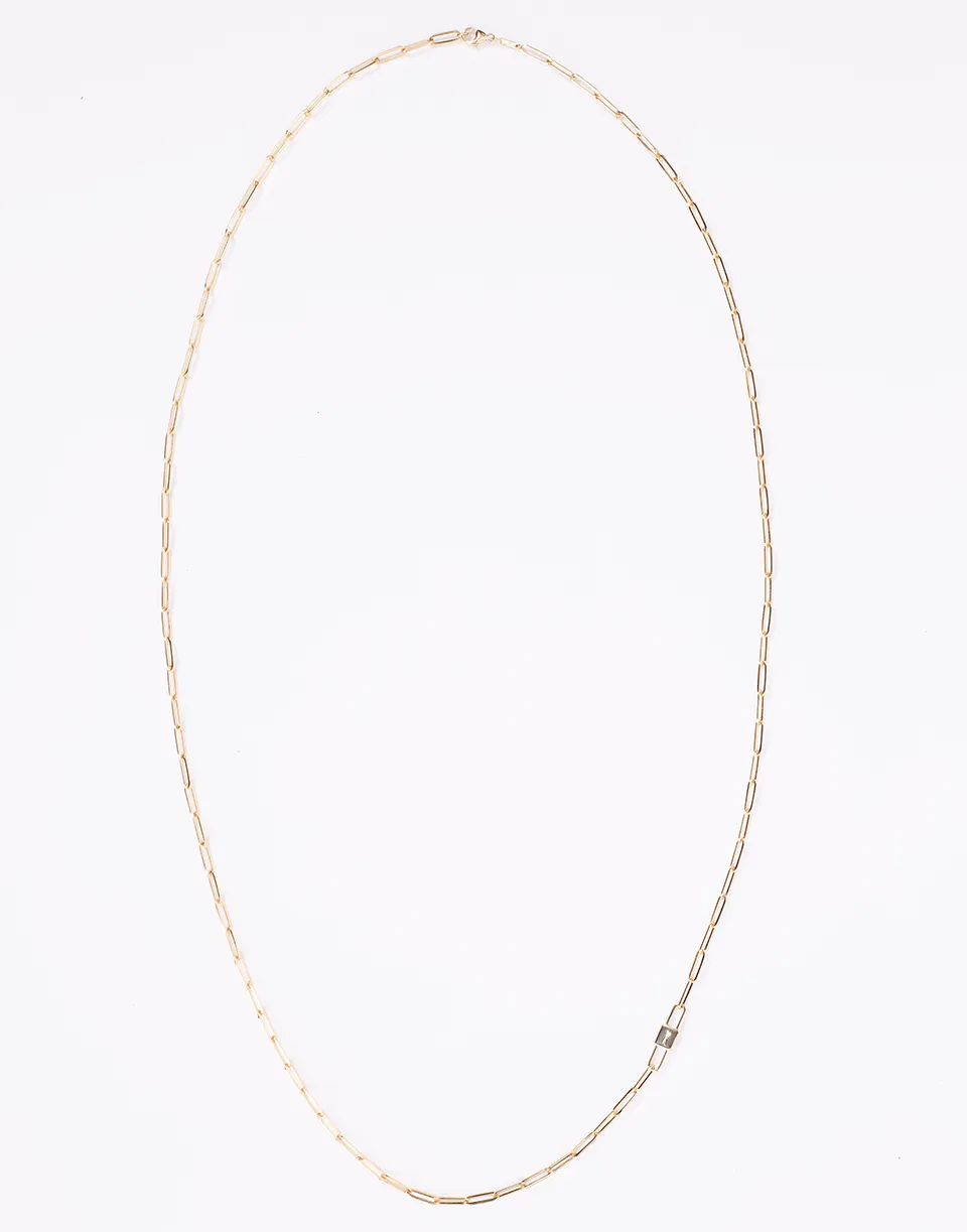 Single Strand Paperclip Chain Necklace