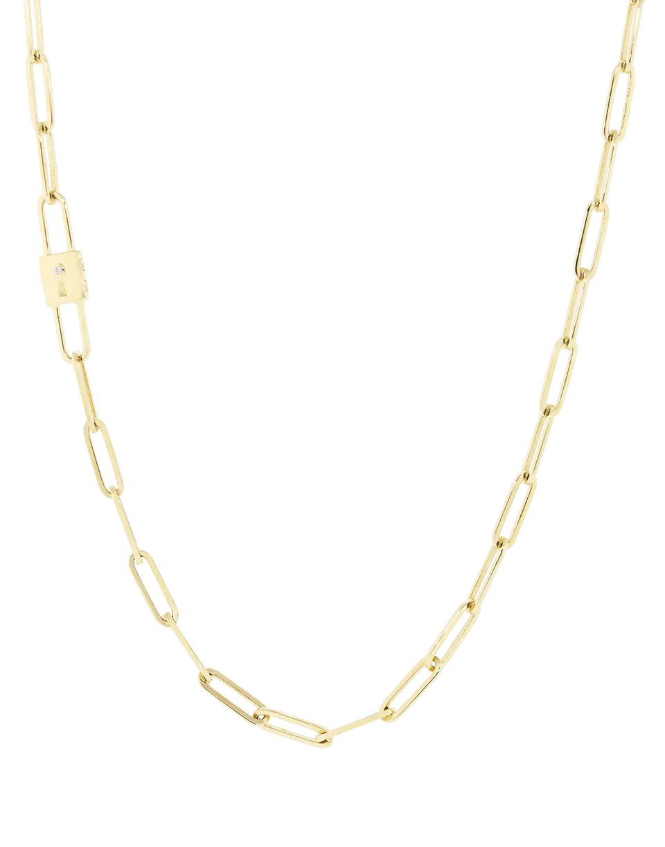 Single Strand Paperclip Chain Necklace