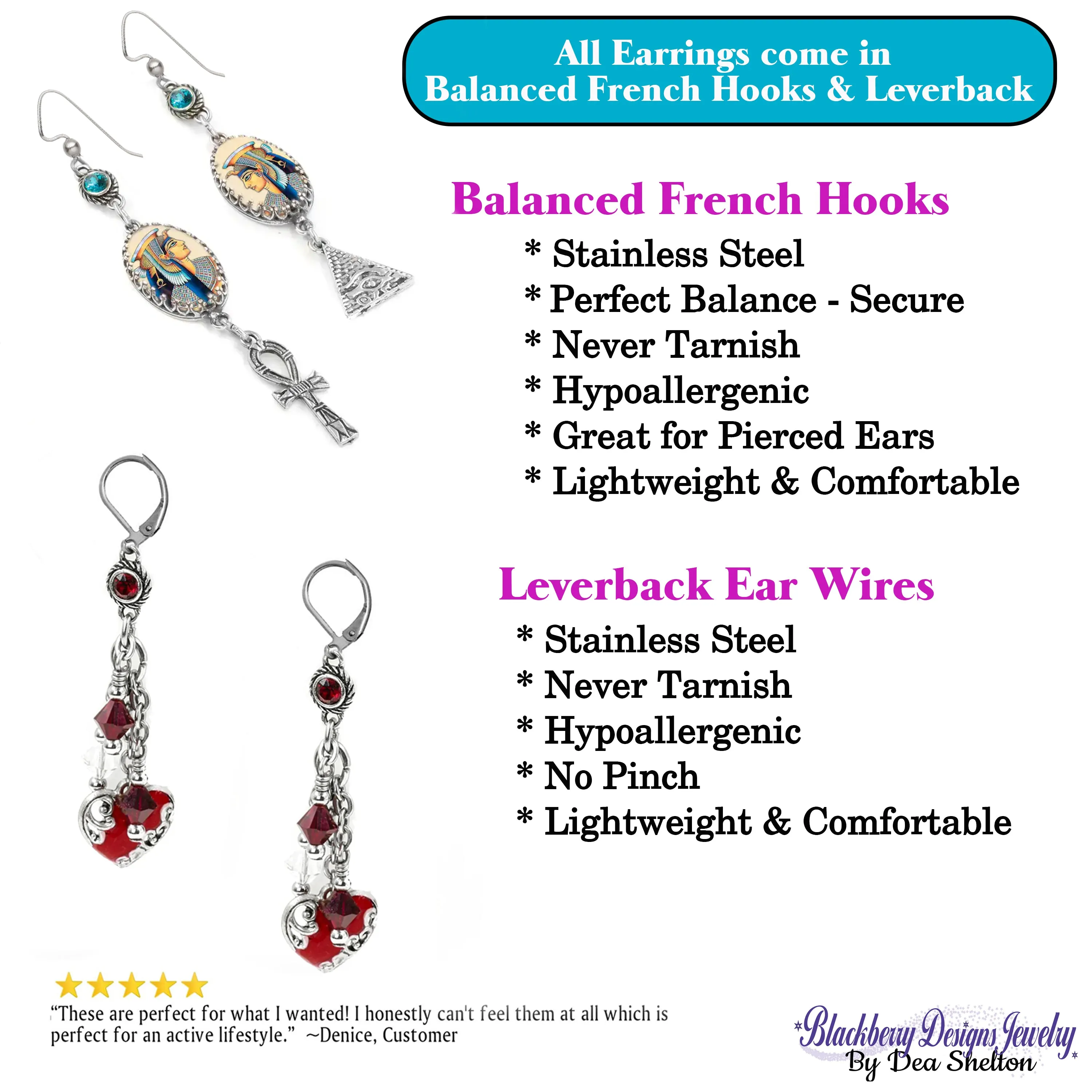 Snowflake Winter Earrings with Crystals