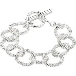 Sterling Silver Mesh Link 8" Bracelet