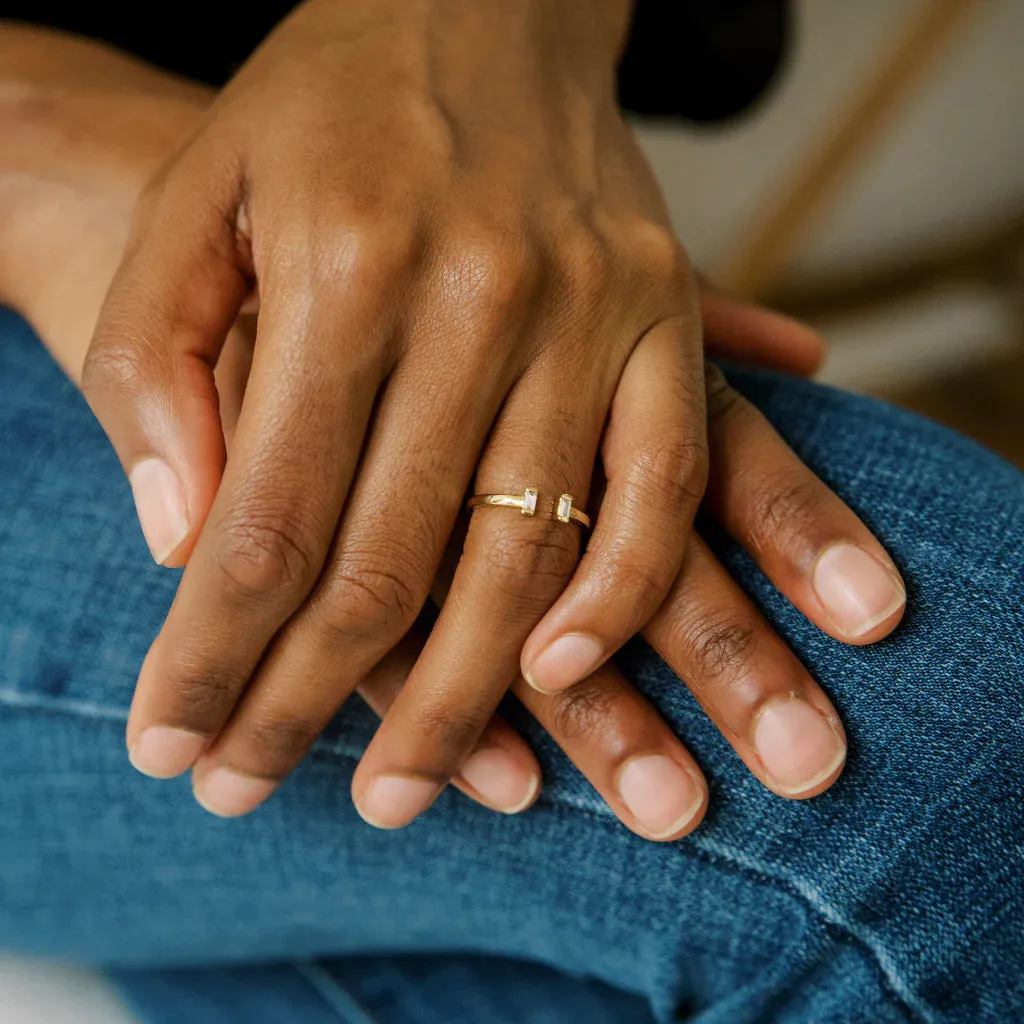 stevie baguette ring