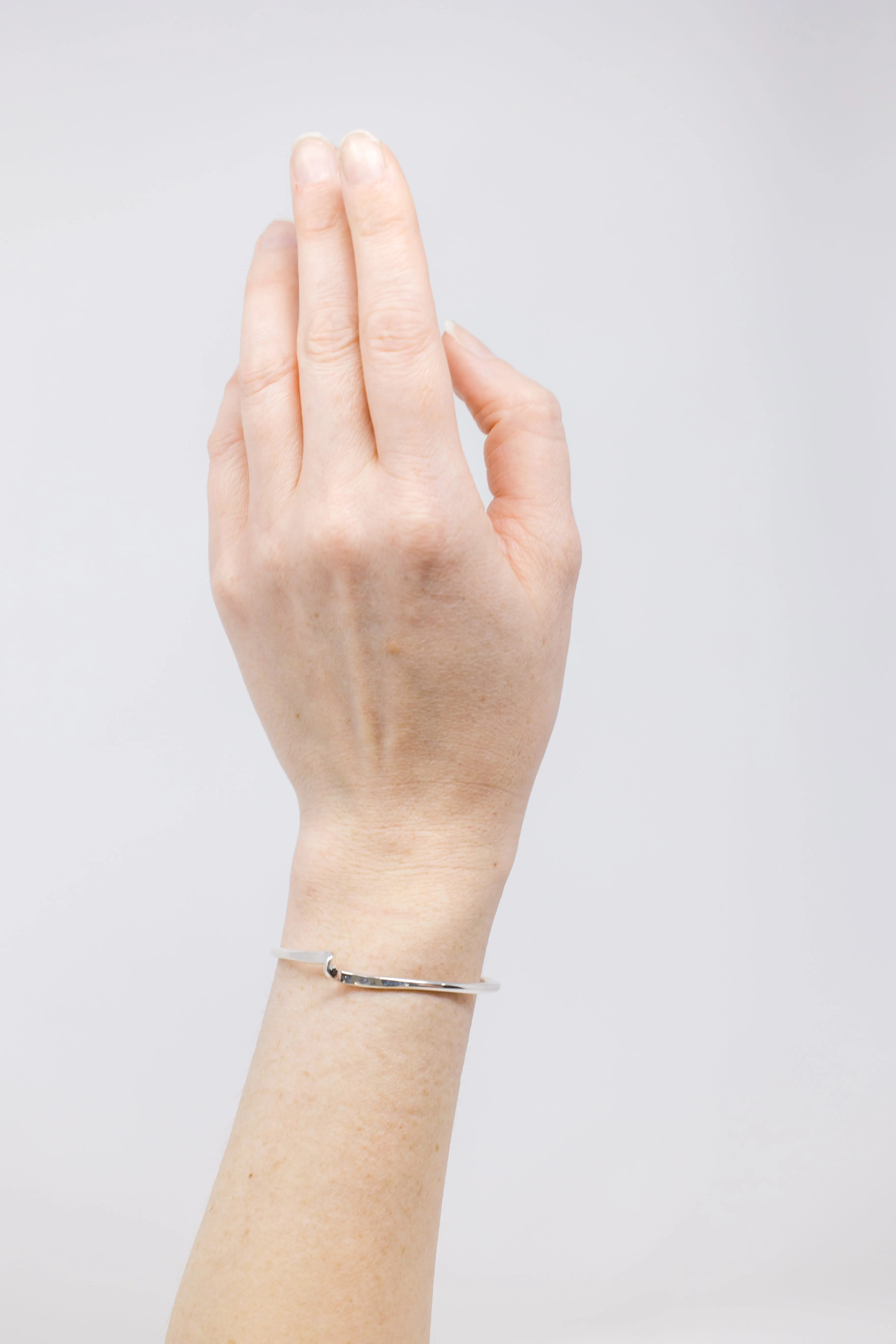 Summit Silver Bangle Cuff Bracelet