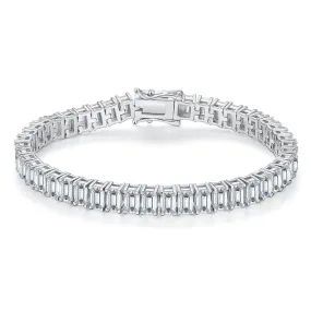 Tennis Chain 0.5 Carat Emerald Cut Moissanite Bracelets