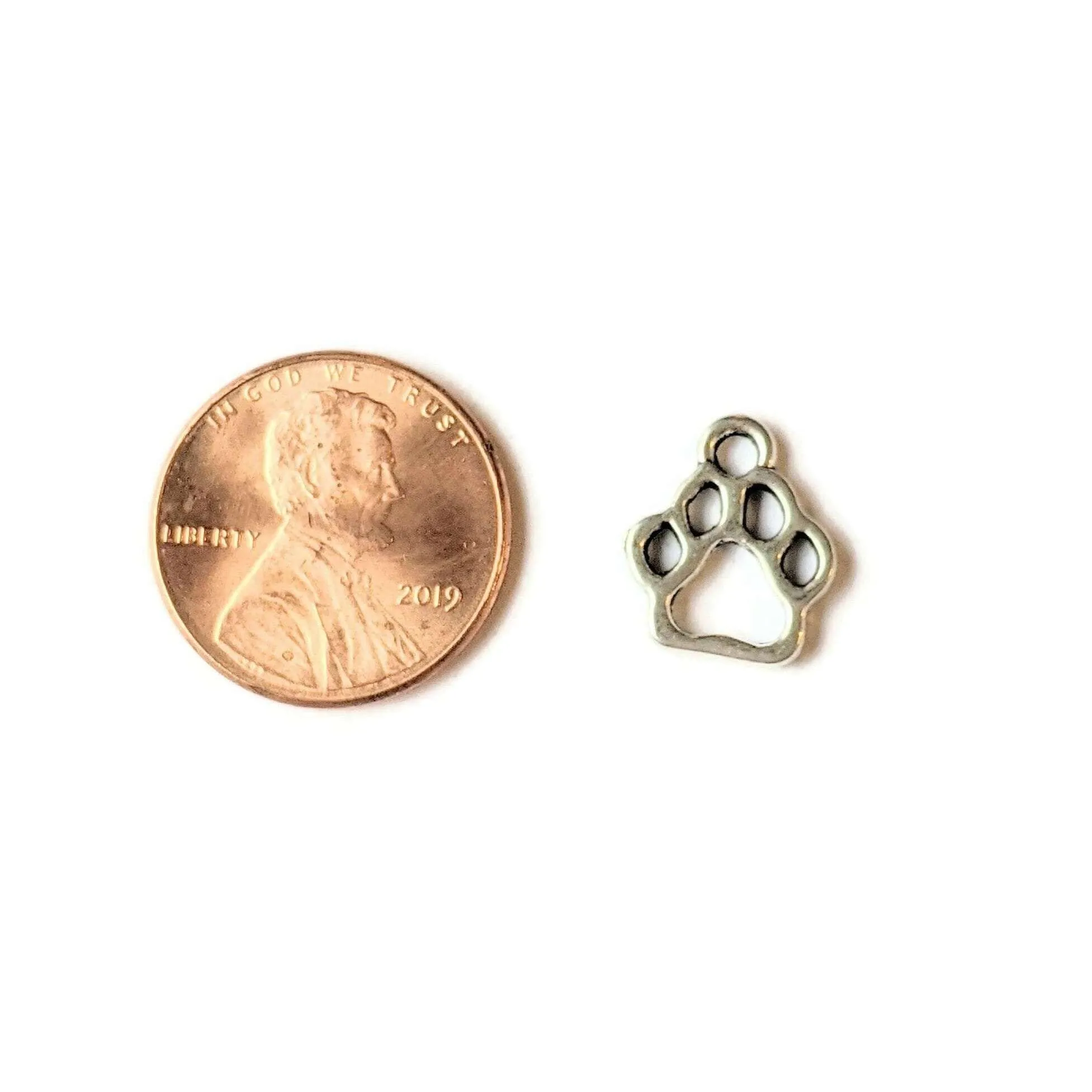 Tiny Dog/Cat Paw Print Charm