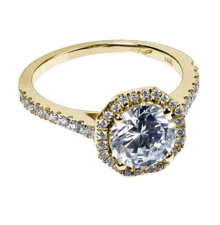 Unique Halo Engagement Ring