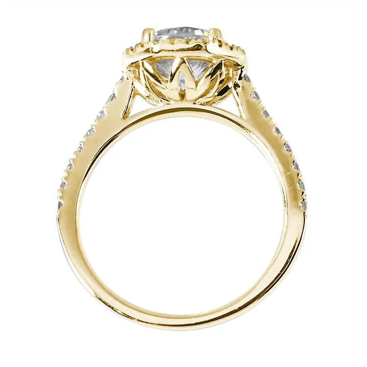 Unique Halo Engagement Ring