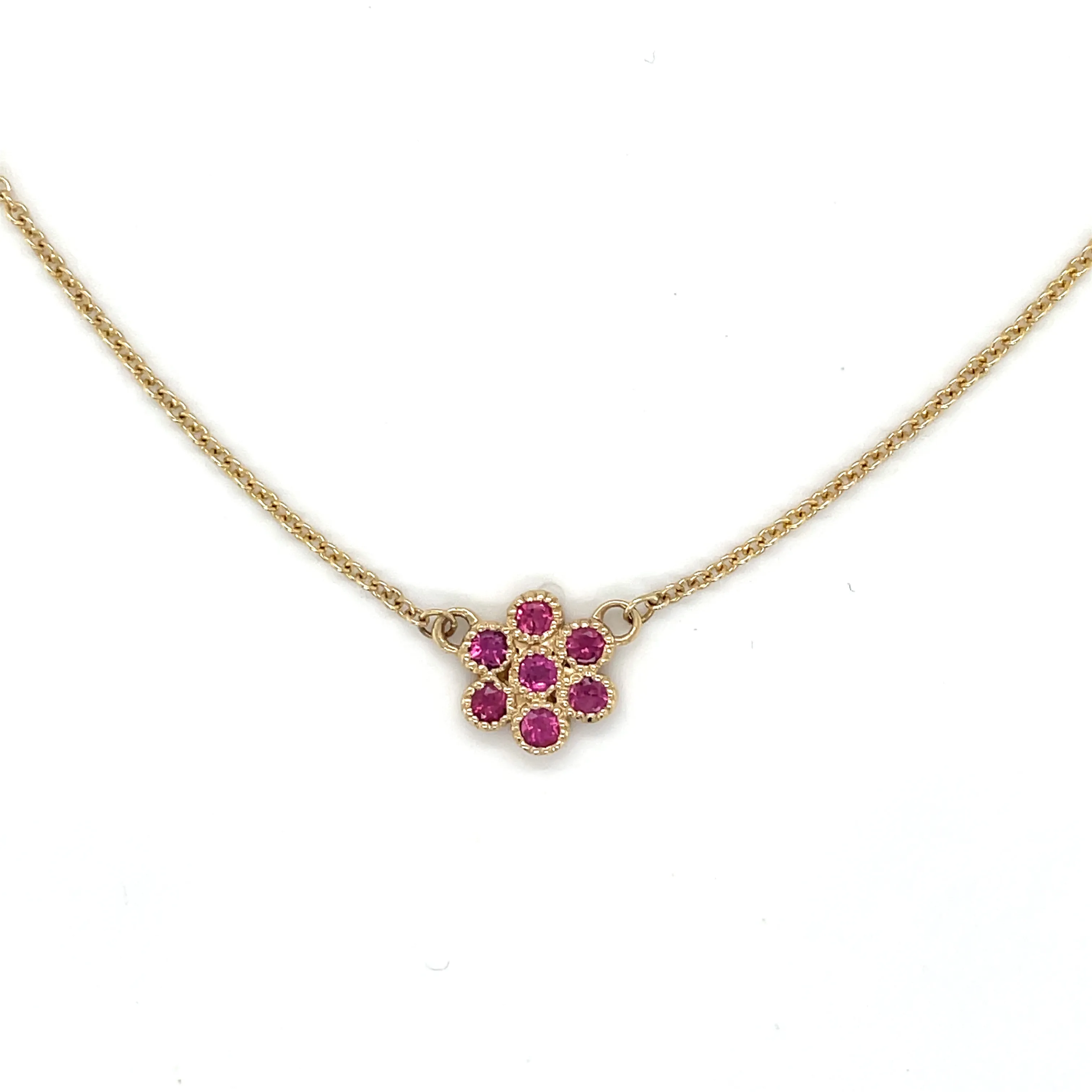 Water Lily Necklace/Pink Tourmaline