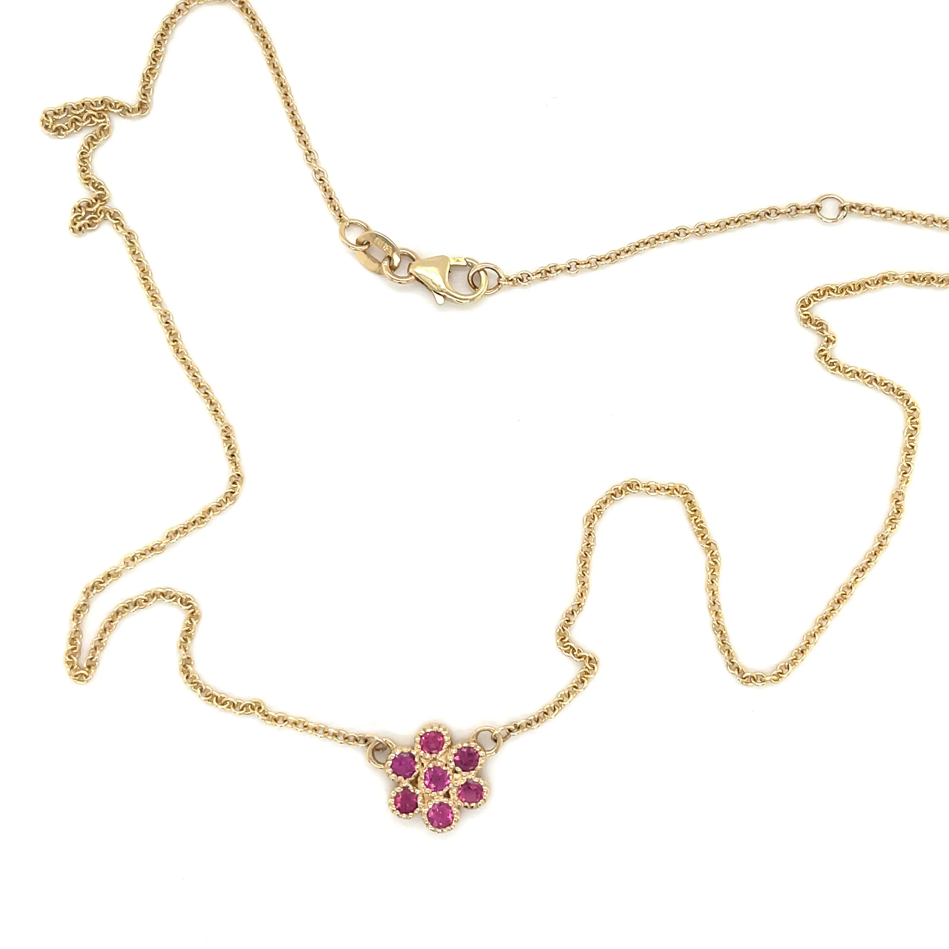 Water Lily Necklace/Pink Tourmaline