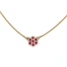 Water Lily Necklace/Pink Tourmaline